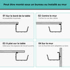 ShoppingAll -Chemin de câbles sous le bureau - Noir - Lot de 2-8