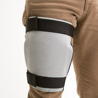 Impacto 807-10 Thigh Pad 9.5" x 7"-Made with VEP padding, suede leather cover, elastic straps, color grey and black