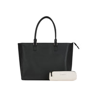 Bugatti Saffiano Tote - 11" x 16" x 6" - Black-Colour: black