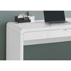 Monarch Specialties 7580 48" Computer Desk - High Glossy White/Storage Drawer-Product dimensions: 47.25 inches L x 23.75 inches D x 30 inches H