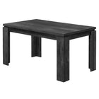Monarch Specialties 1089 Dining Table - 36"X 60"/Black Reclaimed Wood-Look-Black Reclaimed wood-look