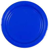 JAM Paper Round Paper Party Plates - Small - 7 Inch - Royal Blue - 50 Pack-Colour: Royal Blue | Easily match your party theme with colourful plates