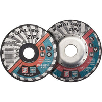 Walter Surface Technologies Zip+ Right Angle Grinder Reinforced Cut-Off Wheels, 5" x 1/16", 7/8" Arbor - 12 Pack-Arbor Size 7/8"