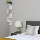 Vasagle Floating Corner Shelf - White-Material: Particleboard with Melamine Veneer