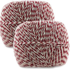 JAM Paper Bakers Twine, 500 Yards, Red and White, 2 Pack (349527465g)-Length: 500 yds