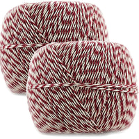 JAM Paper Bakers Twine, 500 Yards, Red and White, 2 Pack (349527465g)-Length: 500 yds
