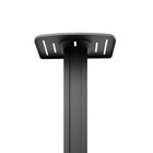 Kanto Height Adjustable Rolling TV/AV Cart with Adjustable Shelf for 60"-100" TVs - Black-Four wheel locks can be applied and released with your foot