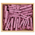 JAM Paper Wood Clothing Pin Clips, Medium, 1 1/8, Lavender Purple, 2 Packs of 50, 100 Total (230726780a)-3