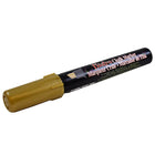 Marvy Uchida Chisel-Tip Liquid Chalk Markers - Erasable - Dustless - Gold Metallic - 2 Pack-These versatile chalk markers can be used on any non-porous surface such as: Whiteboards, Light boards, Chalkboards, Windows, Windshields, and more!