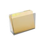 Azar Acrylic Desk File Holder, Clear, 10" x 4" x 7.5", 4/Pack (255084)-Dimensions: 7.5" x 10" x 4"