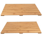 Cathay Importers Bamboo Bath Mats, 2 Pack-Ideal for use in front of the shower, bathtub, and bathroom sink