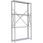 Metalware RK287 Boltless Shelving Unit, 4-Shelves, 48" x 18" x 88", Light Grey-Adjustable shelving system that provides high strength, yet economical storage capacity for your needs