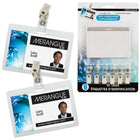Merangue Self-Laminating Name Badge with Clips, 6 Pack-Self-Laminating Badges