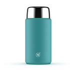 Minimal Stainless Steel Insulated Food Jar - Aqua - 750ml-Wide mouth makes filling and cleaning the jar a breeze