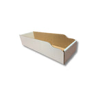 Abbey Industries Open Top Bin Boxes - White - 18" L x 6" W x 4" H - 50 Pack-Great for organizing supplies and inventory