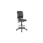 Nicer Interior Multi-Function Leather Drafting Chair without Arms - Black-Upholstered In Black Leatherplus - Leather infused with PU for added softness