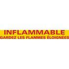 SCN Industrial Inflammable Sign, 5-1/4" x 28-3/4", French - 12 Pack-Display Type Adhesive