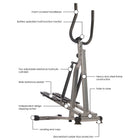 Stamina SpaceMate Folding Stepper - Black-Folds to store away in the closet or under the bed