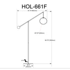 Dainolite Holly Transitional Incandescent Floor Lamp - 1 Light - Aged Brass with Opal Glass-Metal
