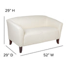 Flash Furniture HERCULES Imperial Series Leather Loveseat - White-CA117 Fire Retardant Foam
