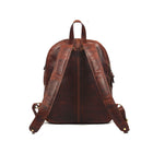 Tolredo Cronos Leather Backpack Bag - Brown-Multiple inner pockets & concealed back-pocket for easy-access to mobile/passport/boarding pass