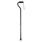 Drive Medical Foam Grip Offset Handle Walking Cane, Black-Ergonomically designed handle with soft foam grip and wrist strap provides comfort and security