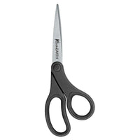 Westcott KleenEarth 8" Bent Basic Handle Scissors - Black - 6 Pack-Package is made with 80% post consumer content. Handle is made with 70% recycled content and 30% post-consumer content