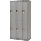Kleton Ready to Assemble Steel Lockers, 2 Tiers, Bank of: 3 (FL368)-No. of Tiers: 2