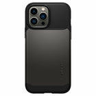 Spigen Slim Armor Mag Case for iPhone 13 Pro Max - Gunmetal-Full access to all ports and openings.