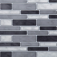 CTG Brands Multi Square Tile, 10" x 10", Grey, 6 Pack-Set: comes in a box of 6 premium quality wall tiles, suitable for smooth and clean surfaces