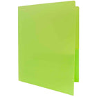 JAM Paper Plastic Heavy Duty Two Pocket Folders, Lime Green, 12 Pack (383Hlig)-4