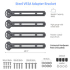 ShoppingAll Steel VESA Adapter for TVs & Monitors up to 400x400 Mounting Bracket Extension Kit-Precisely engineered to be durable and sturdy with solid steel structure. Loading capacity 180 lb.