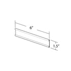 Azar Displays 1.5" x 6" Plastic Adhesive-Back C-Channel Nameplates, Clear, 10 Pack (199604)-Adhesive tape on the back for hanging on practically any surface