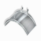 Azar Displays 3" x 5.25" x 2.5" Lexan Plastic Necklace Half Round Bar, 4 Pack (800026)-Used for pegboard and slat wall