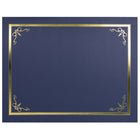 St. James Document/Certificate Holders - Gold Foil Border - Linen Finish - Navy Blue - 5 Pack - 83806-Add ceremony, elegance and sincerity to the act of giving recognition