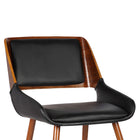 Armen Living Panda Mid-Century Dining Chair - Black-Lumbar Support