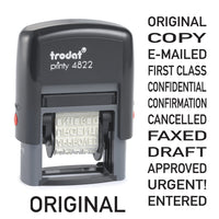 Trodat Dial-A-Phrase Self-Inking Stamp-Contains up to 70% Post-Consumer recylced plastic