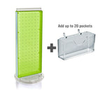 Azar Displays Pegboard Counter Gift Card Holder, 8" x 21", Green (700505-GRE)-Made from pegboard