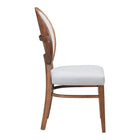 Zuo Mellie Dining Chair, Walnut & Light Grey, Set of 2-Solid poly-linen  grey
