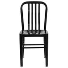 Flash Furniture Black Metal Indoor-Outdoor Chair-Industrial Style Modern Chair