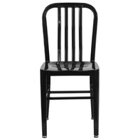 Flash Furniture Black Metal Indoor-Outdoor Chair-Industrial Style Modern Chair
