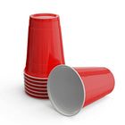Perk 16 oz. Plastic Cold Cups - Red - 50 Pack-Red