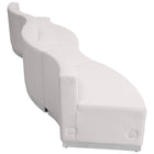 Flash Furniture HERCULES Alon Series Melrose LeatherSoft Reception 4 Piece Configuration - White-Add on pieces as your business grows