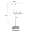 Eddie's Two Tier 16 Hook Peg Display - Adjustable Height - Chrome (300117-1)-Adjust from 24" to 30" high