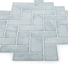 CTG Brands Herringbone Wall Tile, 10" x 10", White Marble, 6 Pack-Premium quality tiles: wall peel and stick backsplash tiles are made of high-quality, durable eco-friendly PVC plastic, water-resistant and mold resistant which never turn yellow with time
