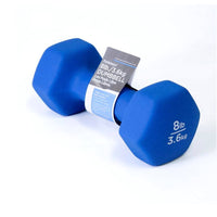 PurAthletics PurPower Shape-Li Neophrene Dumbbell - 8 lbs. - Blue-Premium non-slip dumbbells