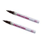 Marvy Uchida Fine-Line Opaque Paint Markers - Dark Brown - 2 Pack-Marker Tip: Fine Point