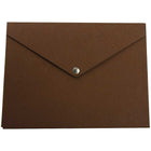 JAM Paper Plastic Portfolio with Snap Closure, Medium, 9.25 x 12.25 x 0.5, Recycled Brown Kraft, 2 Pack (BRCF3Eg)-Material: Plastic
