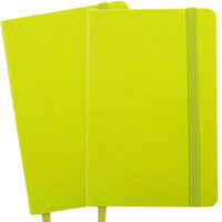 JAM Paper Hardcover Lined Notebook with Elastic Closure, Large, 5.88 x 8.5 Journal, Green Apple, 2/Pack (340528859g)-Green Apple Harcover Notebook / Journal