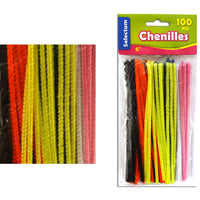Selectum Pipe Cleaners  - 6" - Assorted Colours - 100 Pack-Assorted Colours